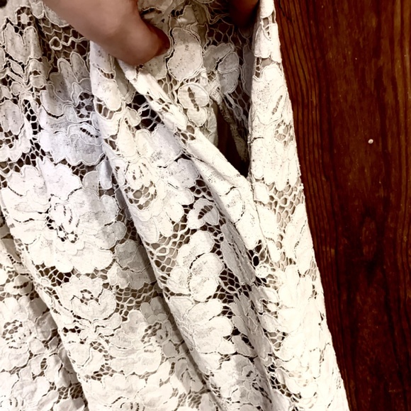 Off white Vince Camuto floral lace dress. - Picture 3 of 5